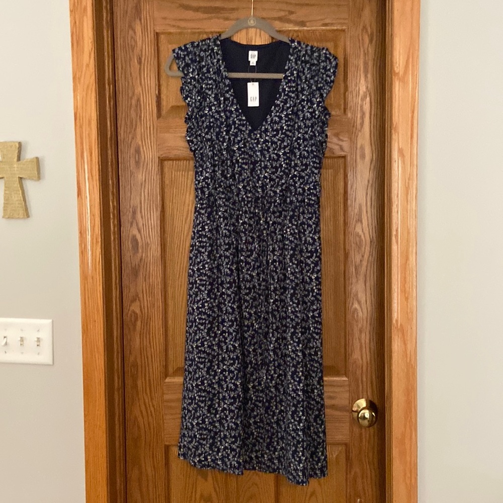 Gap sleeveless dress, size medium, navy blue.